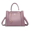 Elegante Damen weiche PU Leder Handtasche Luxus Schulter Umhängetasche in Lila Farbe. - Lila