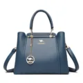 Stijlvolle blauwe PU lederen damestas, elegant schoudertas en crossbody tas voor dagelijks. - Blauw