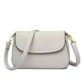 Modieuze vrouwen PU lederen schoudertas crossbody tas variant weergave mooie detail - Lichtgrijs