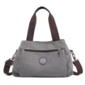 Borsa a tracolla da donna in tela grigia borsa a mano casual giornaliera versatile - Grigio