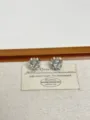 Hermosos pendientes de clip girasol circonita perla, diseño de nicho lujo y estilo. - Clip de Oreja de Girasol con Perla y Strass (EH1056) / Estilo EH1056