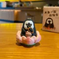 Süße Wasserschwein Holzfisch Figur Harz Ornament für Desktop Auto Dekoration. - Weißkopfsaki
