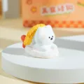 Mignonne figurine de chien Westie sushi variante, mini ornement de bureau en résine. - Crevette Frite Tempura
