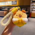 Cute cartoon capybara plush keychain lovely fruit bag pendant accessory soft toy for kids - Capybara / OPP Bag Packaging
