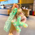 Kreativer ölgefüllter Buchstabe K Schlüsselanhänger mit bunten schwimmenden Bällen für Taschen. - Buchstabe K Flüssiger Anhänger