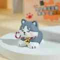 Süße Hundesfigur Auto Desktop Ornament Harz Welpe Statue mit Glocke für Heimdekor süßes Geschenk - Husky Anhänger