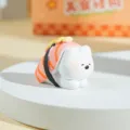 Mignonne figurine de chien sushi Westie, ornement en résine créatif pour déco bureau et voiture - Sushi au Saumon