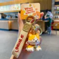 Corgi keychain cute wooden style backpack pendant couple key ring fashion accessory handbag charm - Corgi