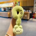 Cute plush question mark keychain soft cartoon bag charm fashionable couple pendant - Frog