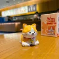 Süße Shiba Inu Auto Ornament Harz Desktop Figur mit Glocke und Verpackungskarton für Heimdekoration. - Corgi