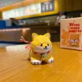 Süße Shiba Inu Figur Holzgeschnitzter Stil Desktop Ornament Auto Innenecke Geschenk - Shiba Inu