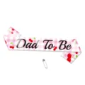 Fascia Dad To Be a quadri rosa con ciliegie e spilla da balia per decorazione festa rivelazione. - 1 Fascia Ciliegia Dad To Be (J-0515-2)