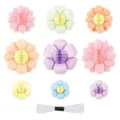 Colorful paper honeycomb flower decorations set for birthday party and summer celebrations. - 9pcs Flower Honeycomb / As Shown