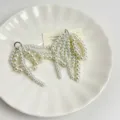 Pearl bow shoe charms for sneakers, elegant beaded shoe clips for women decoration. - A Pair of White Pearl Shoe Clips