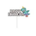 Dinosaure anniversaire gateau topper mignon dessin anime fete decoration insert avec texte. - Style Ptérosaure (Style 5) / 1 Pièce