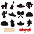 Set de decoración de fiesta DIY de tarjeta para rascar mexicana Cinco de Mayo - Tema Cinco De Mayo (L-00428) / Juego de 24 Piezas