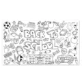 Back to school coloring poster for kids, large DIY graffiti drawing banner educational toy. - Back to School Graffiti Paper (Y-00554) / 130cm x 75cm