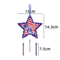 Carillon à vent étoile du Jour de l'Indépendance avec Statue de la Liberté, 15x14.3cm déco. - Carillon Étoile Style 2 (J-0491-2) / 1 Pièce