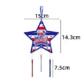 USA Onafhankelijkheidsdag ster windspel hangende patriottische feestdecoratie 15x14cm - Ster Windgong Stijl 4 (J-0491-4) / 1 Stuk