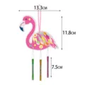 Hawaiian beach party decoration flamingo wind chime hanging ornament for summer home decor - Flamingo Style 3 (Pink) / 1 Piece
