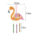 Hawaiian flamingo wind chime variant, colorful hanging pendant for summer beach party decorations. - Flamingo Style 4 (Orange) / 1 Piece