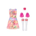 Kinder Cheerleader Kostüm Set mit süßem Einhorn Druck Kleid, Pom-Poms, Socken und Haarschleife. - 094-11