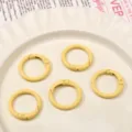 Anillos de resorte redondos de metal pintado de aleación colorida para llaveros y manualidades. - Amarillo claro