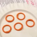 Cierre de anillo redondo de metal naranja para llaveros DIY, bolsos y accesorios. - Naranja