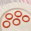Anillos redondos de resorte de metal de aleación colorida para llavero bolso DIY - Naranja Oscuro