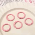 Anillos de resorte de metal rosa para bolsos llaveros accesorios de bricolaje 5 - Rosa