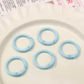 Hebillas redondas de resorte de metal de aleación colorida para llaveros y accesorios de bolsos. - Azul cielo