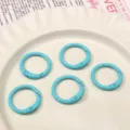 Anillos de resorte redondos de metal pintado de aleación colorida para llavero bolso bricolaje. - Aguamarina