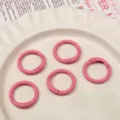Anillos de resorte de metal rosa llavero hebillas para bolsos accesorios de bricolaje 5pzs - Rosa oscuro