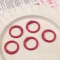 Anillos redondos de metal con resorte de aleación colorida accesorios de llavero de bolso. - Rosa rojo
