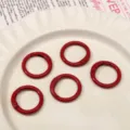 Hebillas de anillo de resorte de metal rojo, accesorios de llavero de bricolaje. - Burdeos