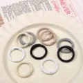 Anillos de resorte de aleacion colorida, hebillas redondas de metal para llaveros y bolsos. - Mármol Negro y Gris