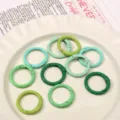 Anillos redondos de metal de aleación coloridos llavero bolso accesorios colgantes DIY - Gama de verdes