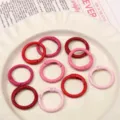 Clips de resorte redondos de metal de aleación colorida para llavero bolso accesorios DIY. - Serie Roja