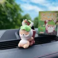Süße Cartoon Shiba Inu Auto Ornament Wald Serie Harz Desktop Dekoration niedliches Geschenk - Chai Hase / 1 Stück/Packung