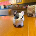 Cute resin French bulldog figurine, cartoon wood-carving style desktop and car decoration. - Standing Dog Figurine-French Bulldog (BS0091) / Color Box