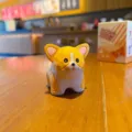 Cute standing corgi dog resin figurine cartoon desktop ornament for home and car interior decor. - Standing Dog Figurine-Corgi (BS0091) / Color Box
