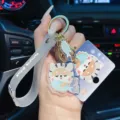 Süßer Shiba Inu Acryl Schlüsselanhänger Variante, niedlicher Cartoon Taschenanhänger Charm. - Katzen Shibe