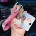 Süßer Little Fortune Shibe Acryl Schlüsselanhänger, schöner Taschenanhänger für Frauen. - Spiegel Hase Shibe
