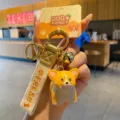 Niedlicher Corgi Hunde Schlüsselanhänger mit Lederband und Glocke für Taschen und Autos - Corgi