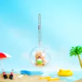 Süßes Kapibara Schlüsselanhänger 4cm Mini Gashapon Spielzeug niedliches Cartoon Tier Anhänger - Kokosnuss Stil