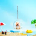 Süßes Wasserschwein Gashapon Schlüsselanhänger transparente Kugel Mini Spielzeug Geschenk - Eiscreme Stil