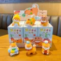 Süße Shiba Inu Harz Figuren Blindbox Set für Desktop und Auto Dekoration Zuhause im Alltag. - Blind Box Komplettbox / 6 Stücke Gemischter Farbkarton