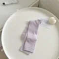 Printemps chaussettes mi-mollet côtotées violet clair femme, confortables et respirantes. - Taille unique / Mauve Clair