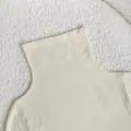 Women's solid beige high neck thermal base layer knit sweater for autumn winter cozy style - One Size / Tops / Creamy White