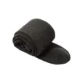 Damen dunkelgraue gerippte Thermostrumpfhose Winter Strick Fuß Leggings einfarbig - Einheitsgröße / Dunkelmeliertes Grau